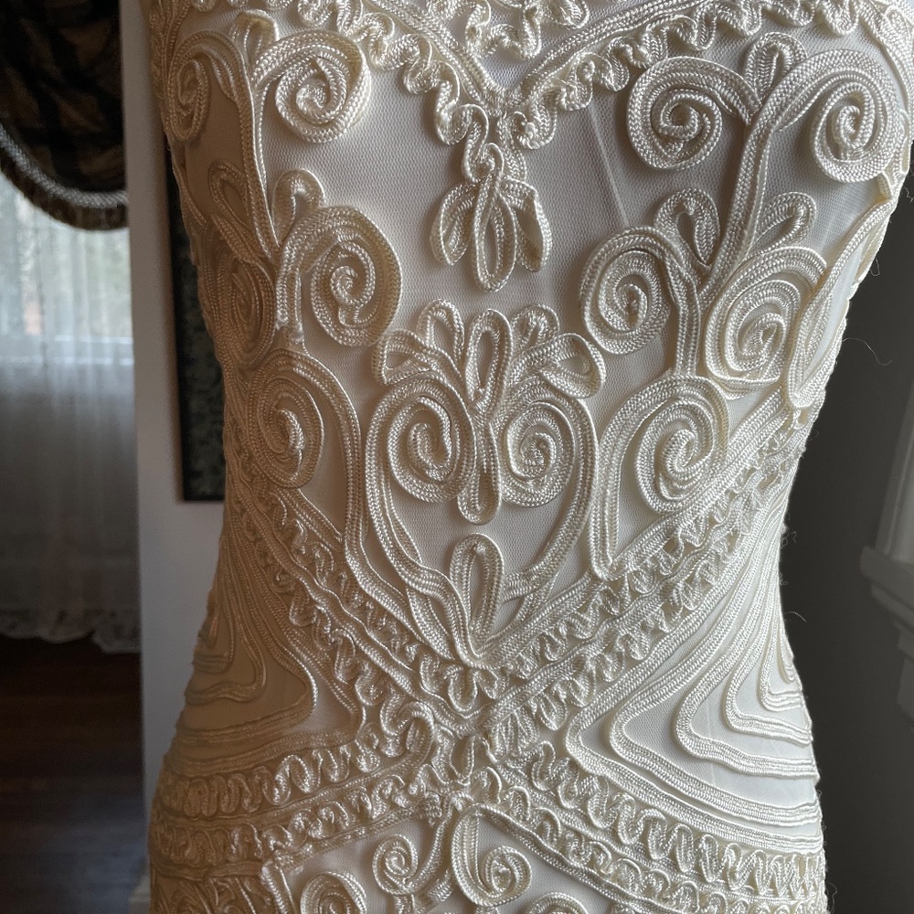 Designer Cache Elegant Sheath Amazing Applique - Picture 3 of 16